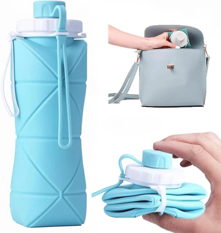 Silicone Folding Water Bottle 600ml