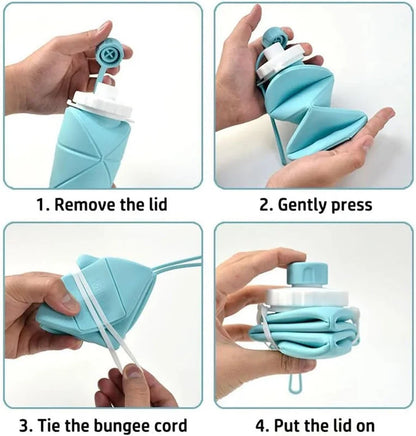 Silicone Folding Water Bottle 600ml