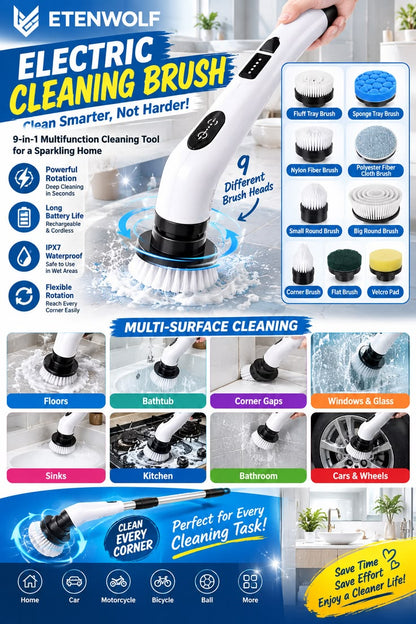 Electric Cleaning Brush 9-in-1