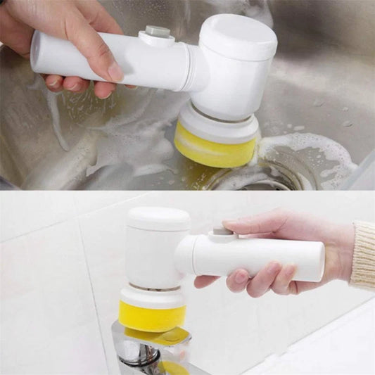 Cleaning Magic Electric Brush handle close-up