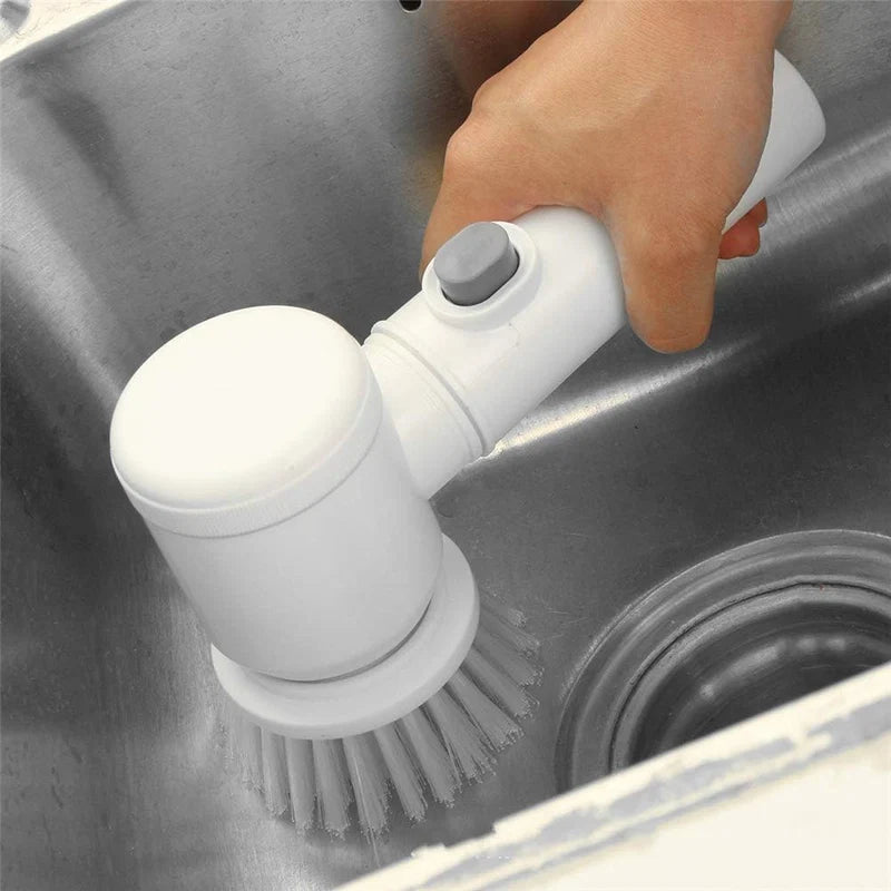 Cleaning Magic Electric Brush cleaning a kitchen sink