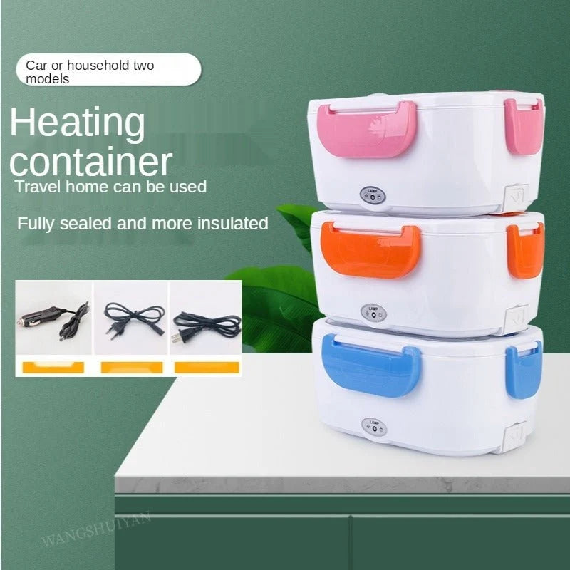 Portable Electric Heater Lunch Box closed, ready to carry
